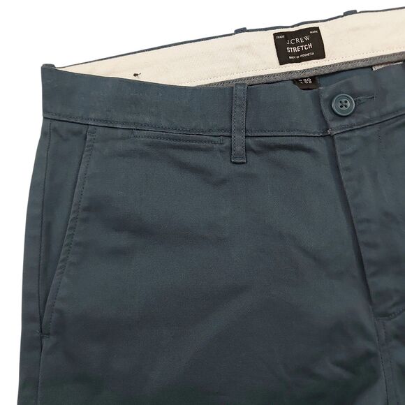 J. Crew 484 Slim Pants Mens 30x32 Teal Flat FrontStraight Stretch Chino Work - Picture 4 of 12